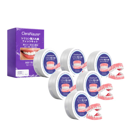 🎉🇯🇵 CleraNaure® シリコン製入れ歯フィットキット 🤩｜もう入れ歯のズレに悩まない！自宅で約3分、かんたんフィット調整｜お口の形に合わせて自分で調整｜4つの素材技術で快適な装着感をサポート ⭐