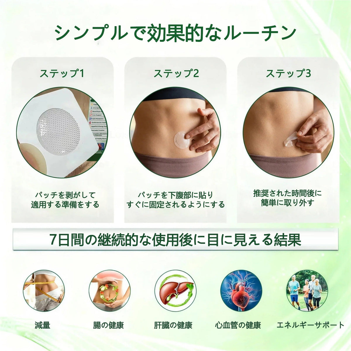 内臓脂肪対策サポート 👨‍⚕️👩‍⚕️CleraNaure® 7-in-1 メタボリック＆シェイプアップパッチ — 肥満、肌のたるみ、糖尿病、睡眠時無呼吸症候群、関節の悩み、その他健康上の懸念にアプローチ🛍️